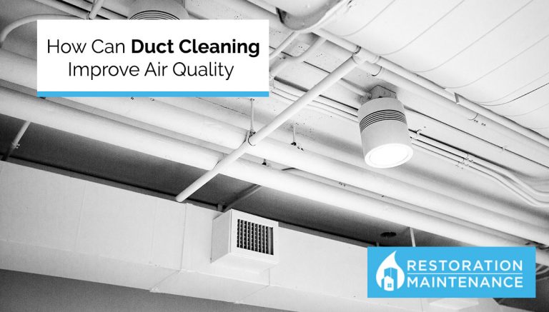 How Can Duct Cleaning Improve Air Quality A white ceiling with lights and air vents.