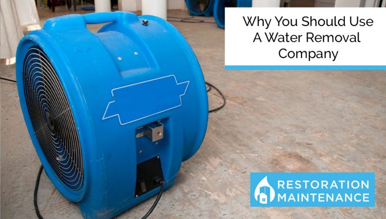 Why You Should Use A Water Removal Company A blue water heater sitting on the ground.