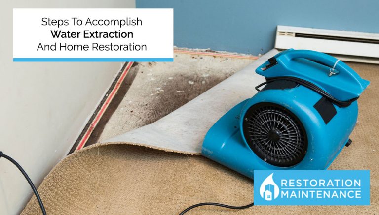 A blue air mover on the floor next to some carpet.