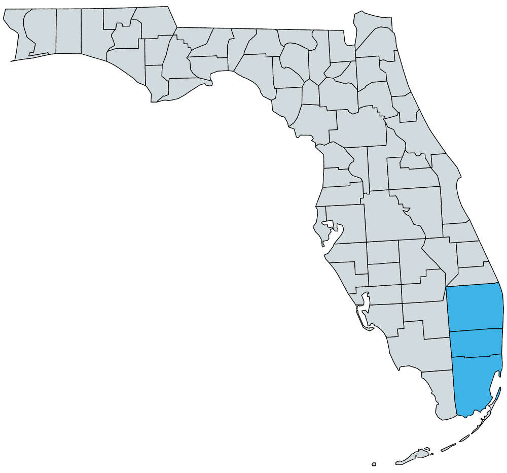 service location map in Florida