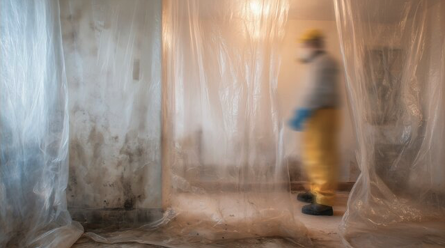 indoor air quality 2 Water damage restoration crew extracting standing water from a flooded home